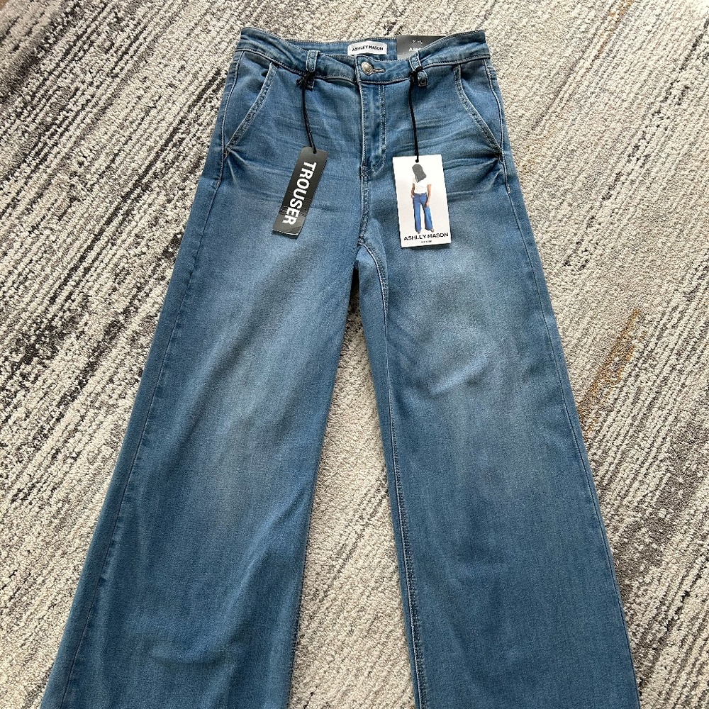 Ashley Mason Wide Leg Trouser Jean - Size 5/27 (NEW WITH TAGS)